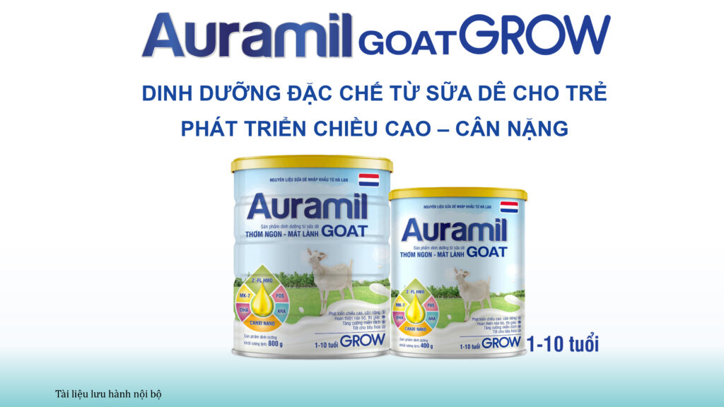 Auramil Goat Grow - dinh dưỡng từ sữa dê mát lành cho con